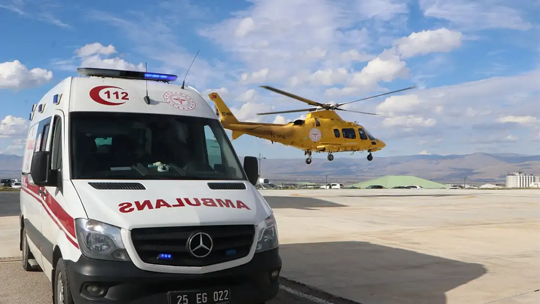 Erzurum’da 65 yaşındaki kadın için zamanla yarışıldı