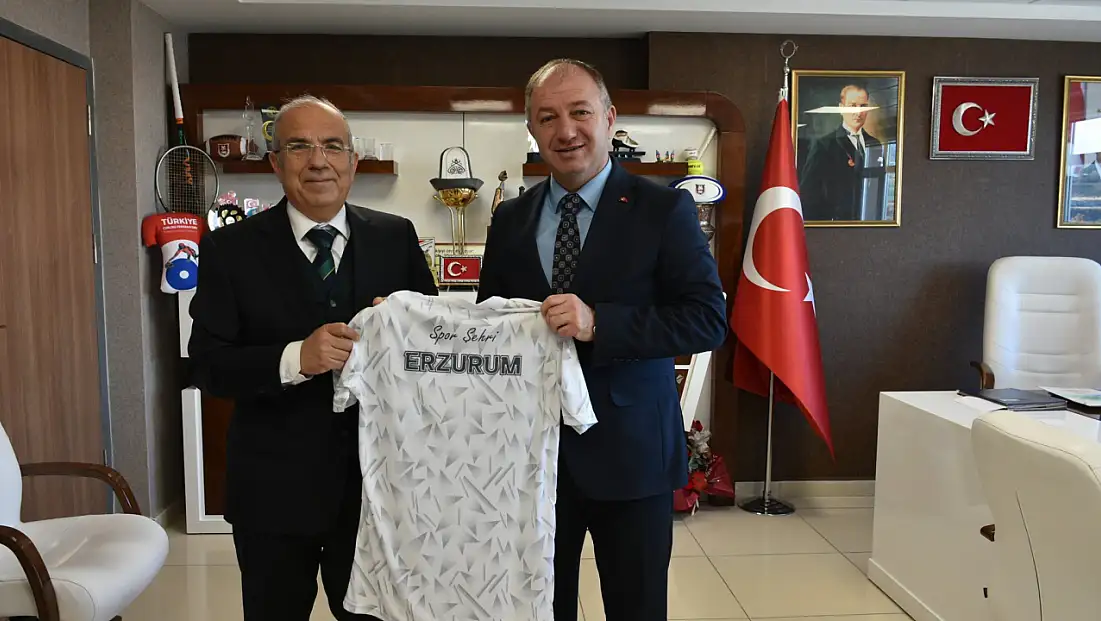 Türkiye Atıcılık Federasyonu Başkanı Kocakaya’dan Erzurum Gençlik ve Spor İl Müdürlüğüne Ziyaret