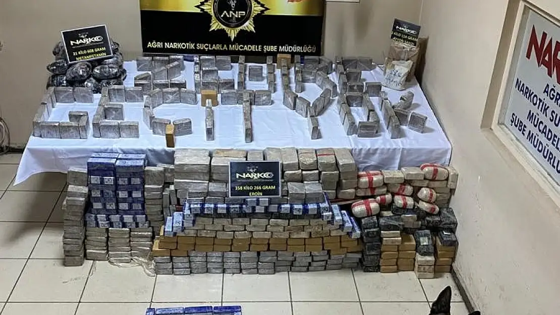 Ağrı'da 358 kilogram eroin ele geçirildi