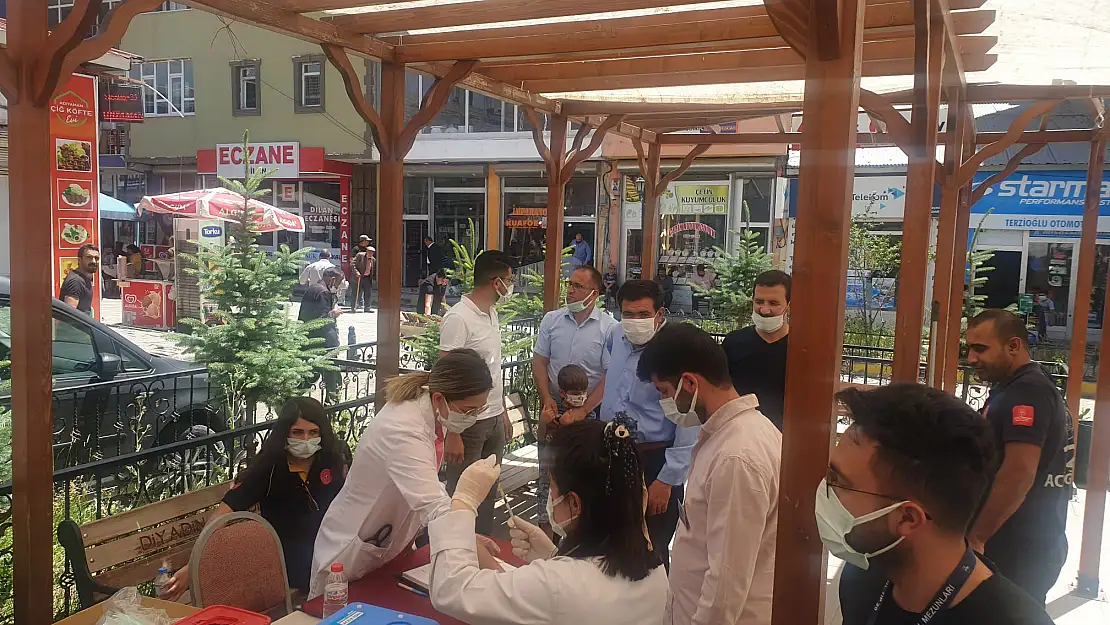 Diyadin'de aşı standları kuruldu