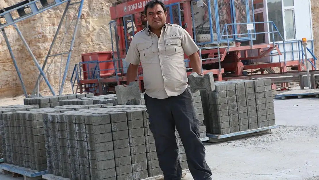 Diyadin'de parke taşı üretim tesisi kuruldu