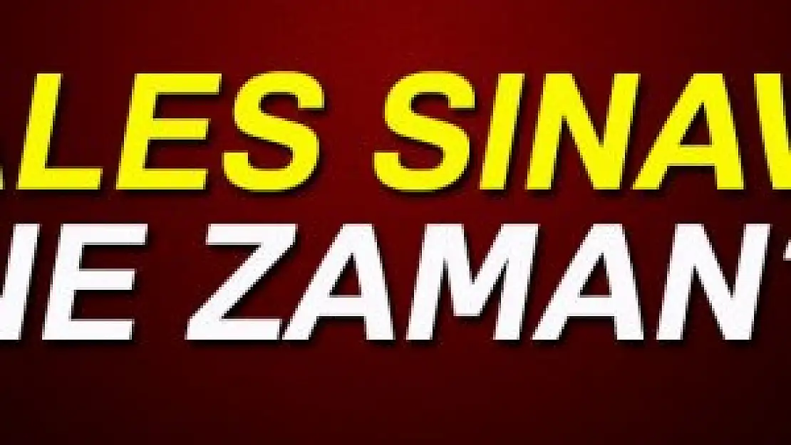 ALES sınavı ne zaman?