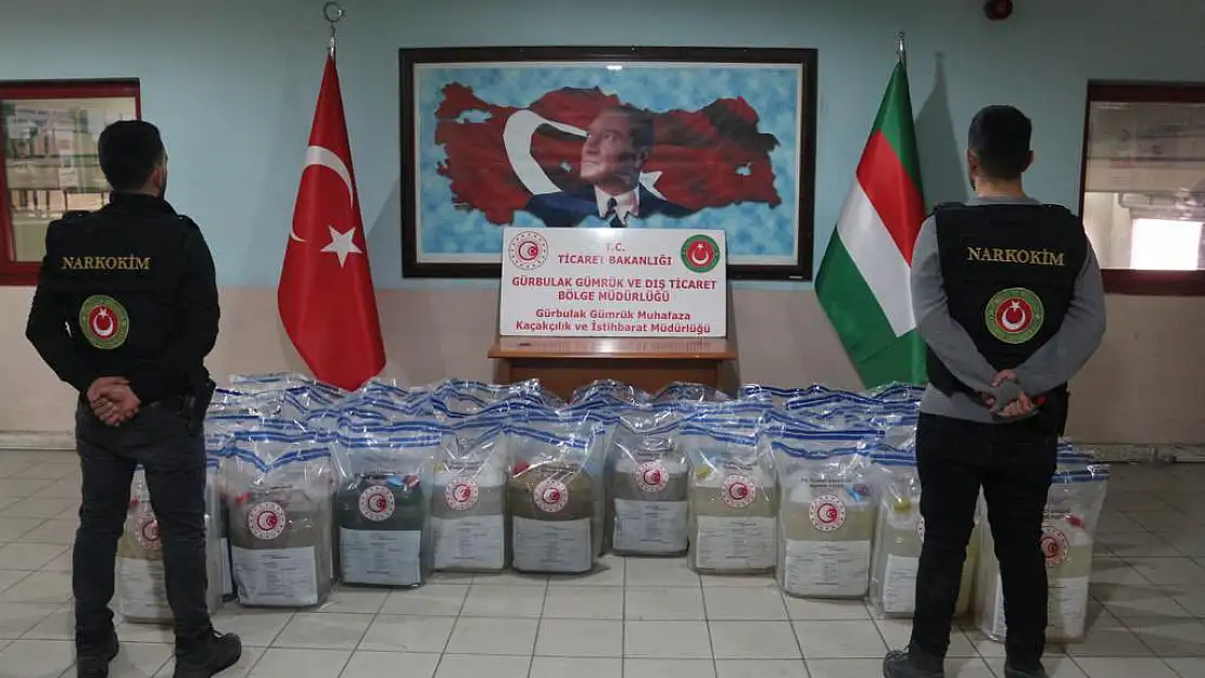 Ağrı'da 1 ton 18 kg uyuşturucu ele geçirildi