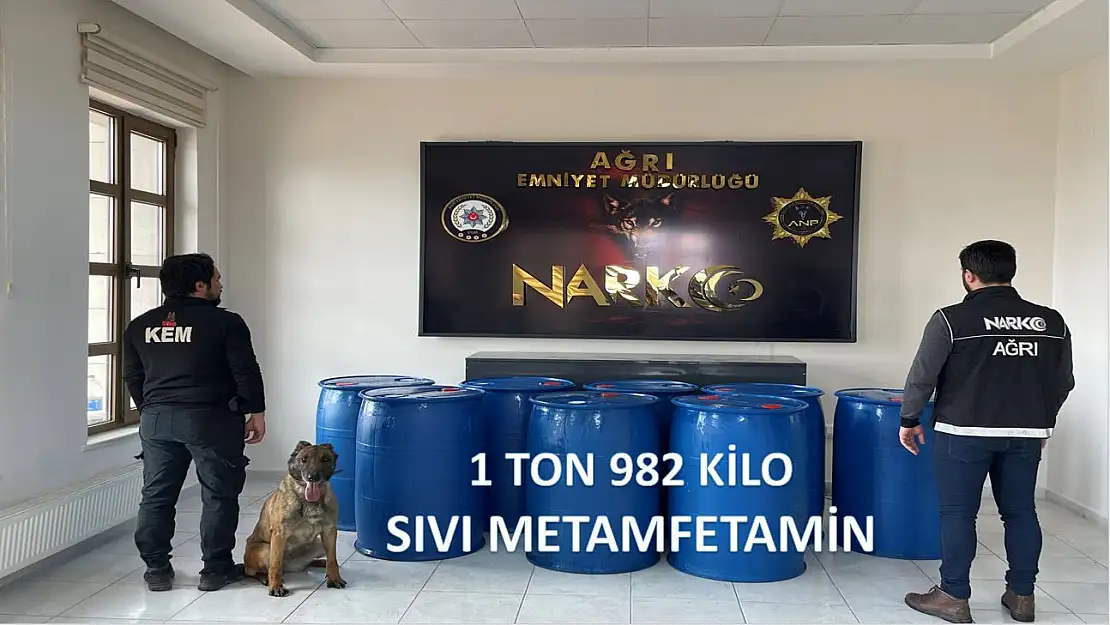 Ağrı'da rekor miktarda metamfetamin ele geçirildi