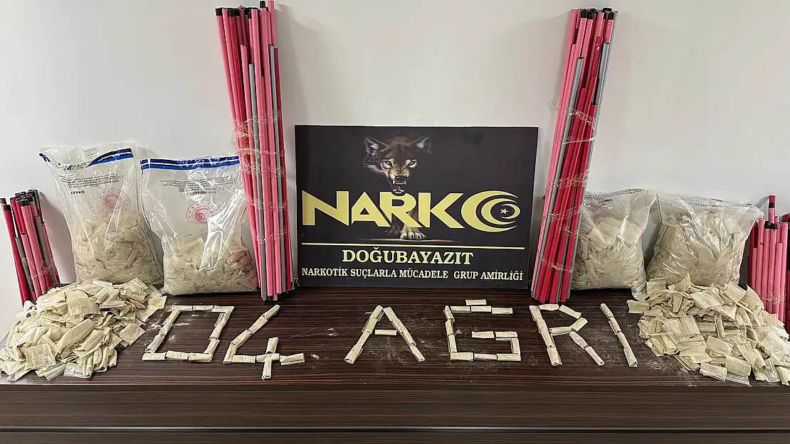 Ağrı'da uyuşturucu tacirlerine bir  darbe daha 34 kilo 150 gram eroin ele geçirildi