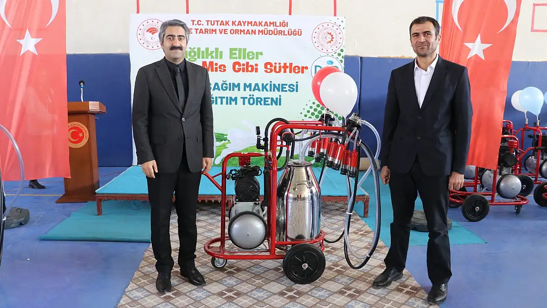 Tutak'ta 'Süt Sağım Makinası' dağıtımı