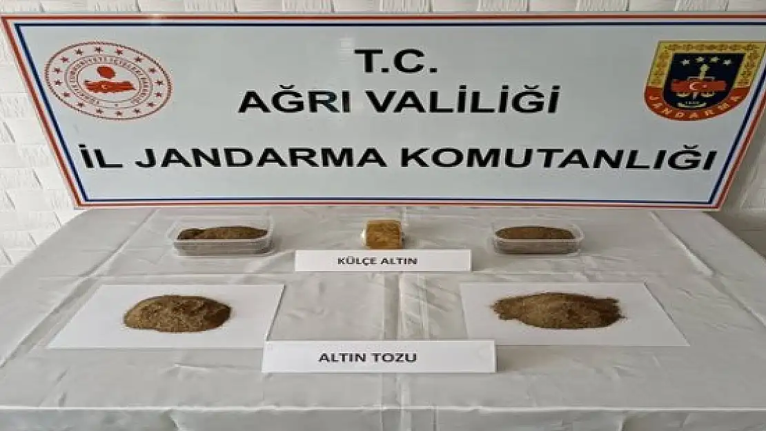 Ağrı'da külçe altın ve altın tozu ele geçirildi