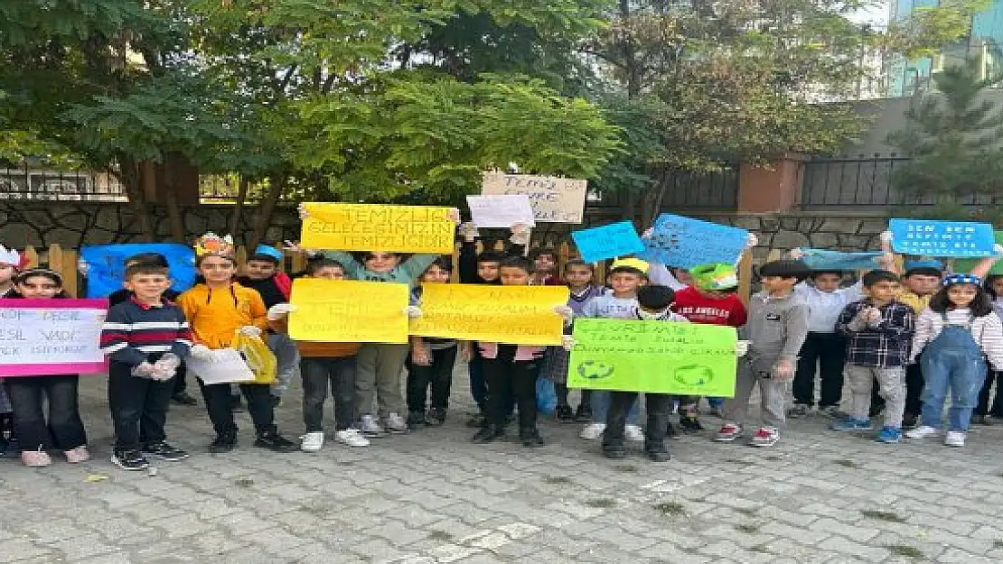 Ağrı'da öğrencilerden çevre bilinci örneği