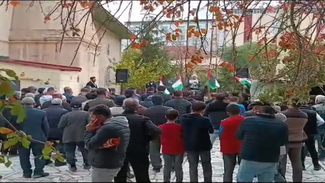 Ağrı'dan işgalcilerin katliamlarına tepki gösterildi