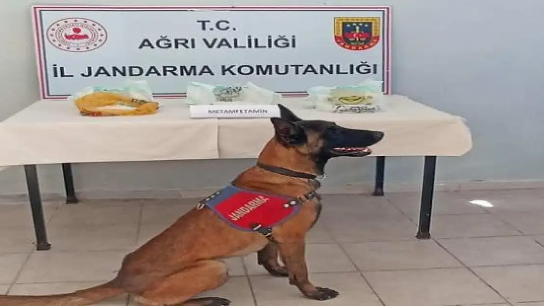 Ağrı'da yol kontrolünde 1.7 kilo metamfetamin yakalandı
