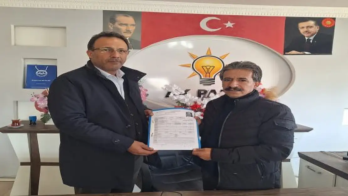 Özgür Demir, AK Parti'den Diyadin Belediye Başkan Aday Adaylığı için başvuru yaptı