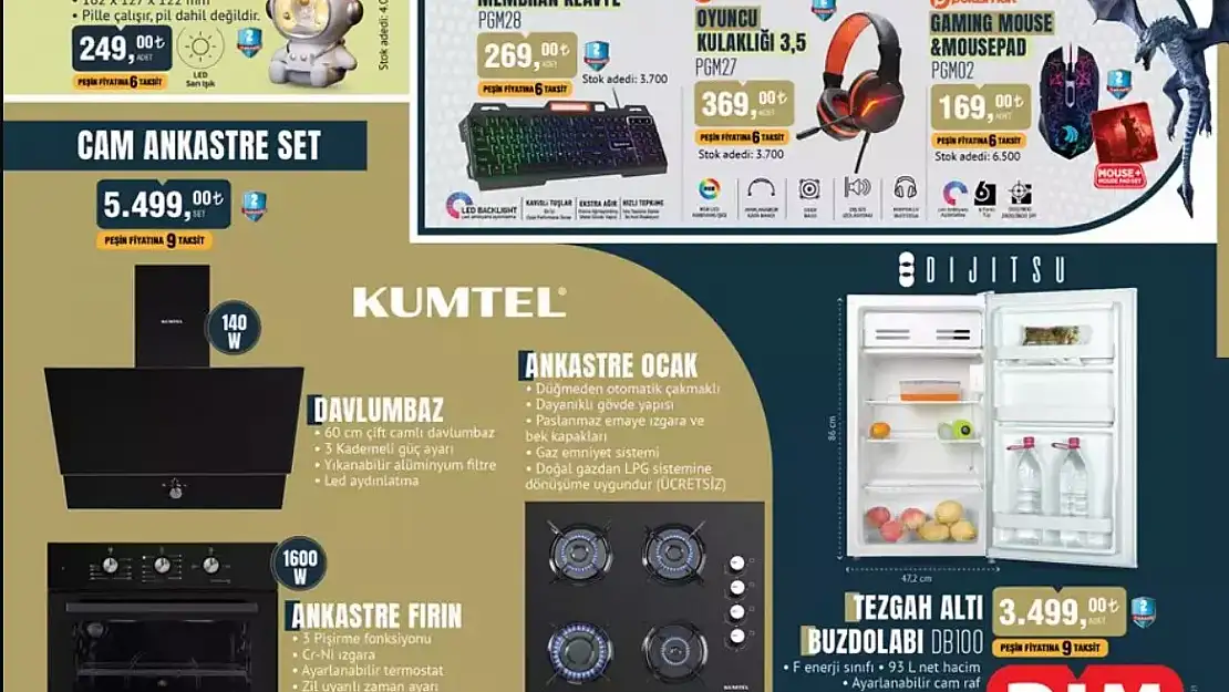 Oyuncak, kadın botu, airfryer, ütü, ankastre seti.. 22 Aralık BİM Aktüel Ürünler kataloğu