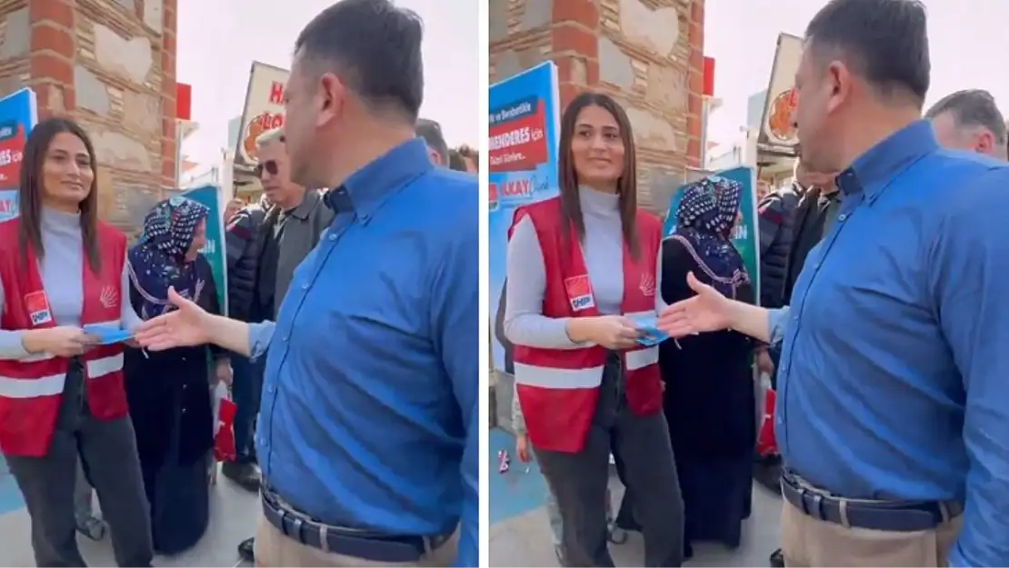 AK Partili Aday, Elini Havada Bırakan CHP'li Genç Kızı Bakın Nasıl İkna Etti