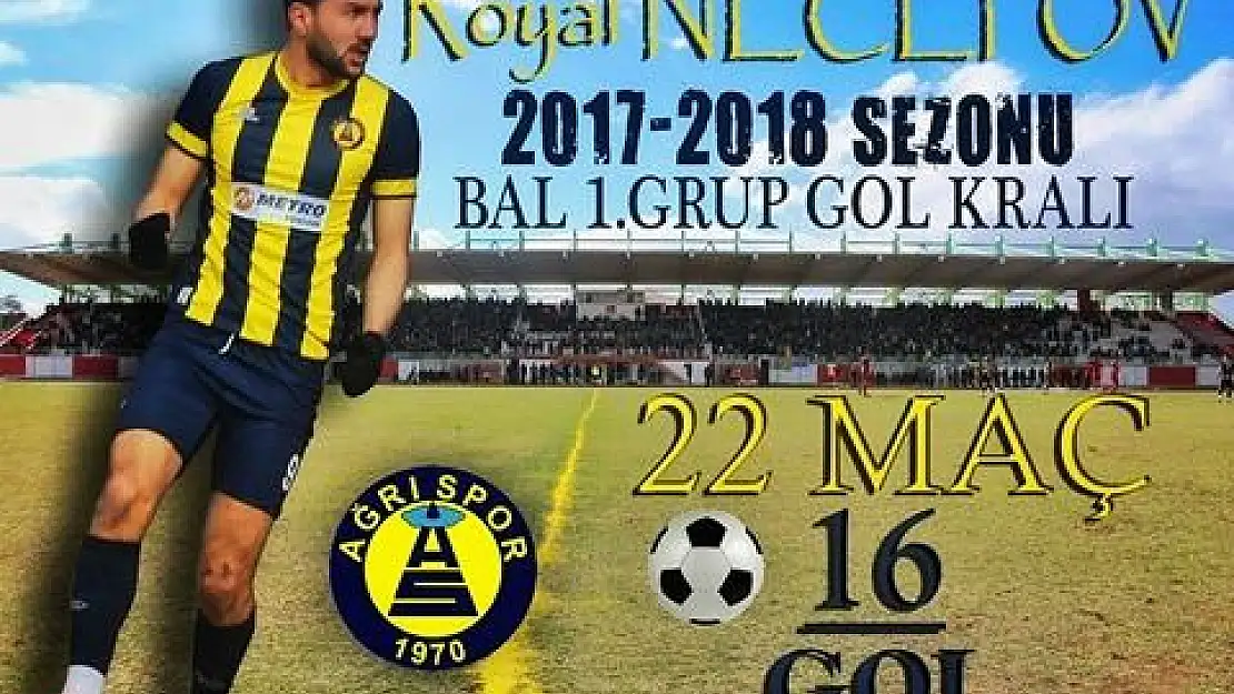 Ağrıspor'un Azeri Golcüsü Royal Necefov Gol Kralı Oldu
