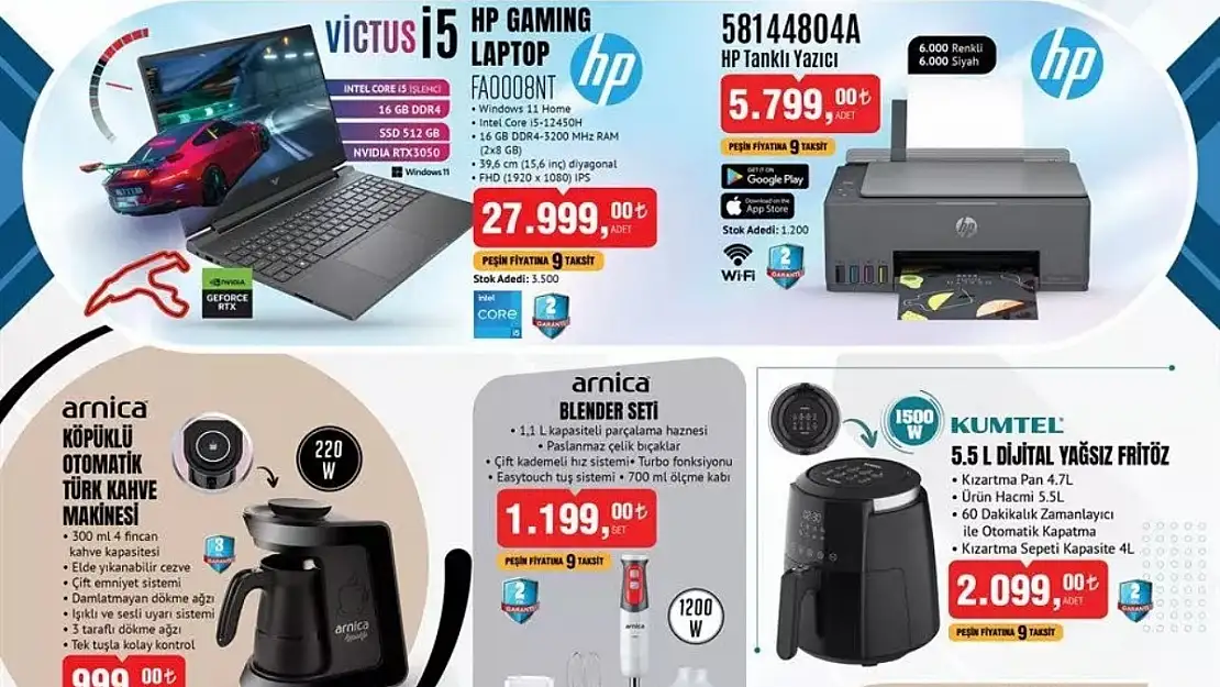 BİM'de Akıllı Televizyon, Laptop ve Fritöz İndirimi Başladı! Piyasanın En Ucuz Fiyatlarıyla Satışa Sunulacaklar! Kaçırmamak İçin