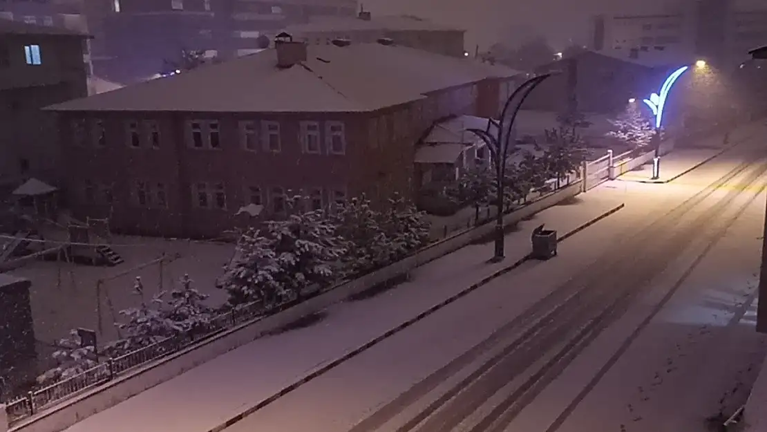 Erciş'te Mart ayında kar yağışı