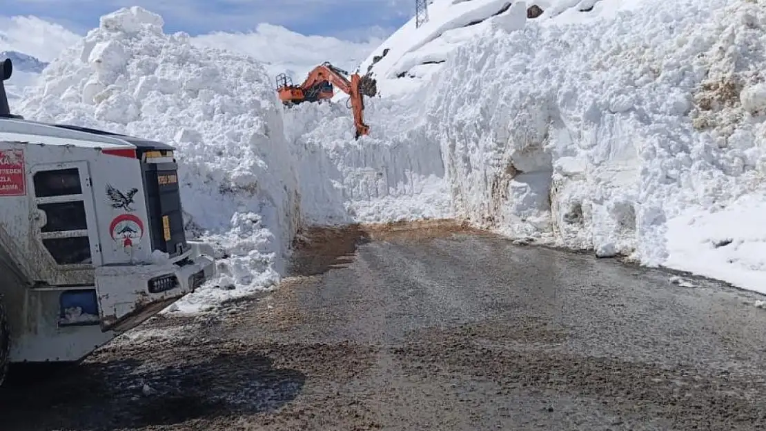 Dağlıca yolu düşen çığ sonucu kapandı