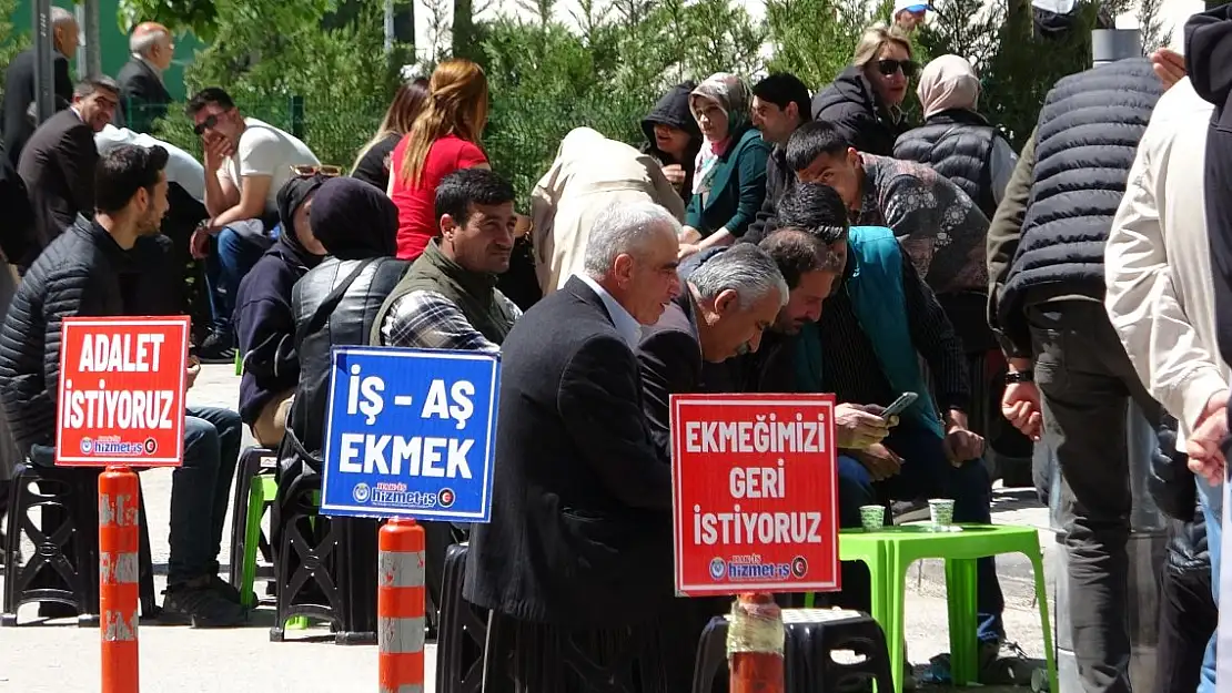 Van'daki belediye işçileri eylemlerinin 9'uncu gününde