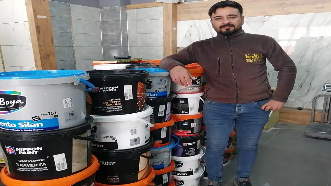 Ağrı'da İnşaat Sezonu ve Kurban Bayramı Yaklaşırken Boya Satışları Arttı