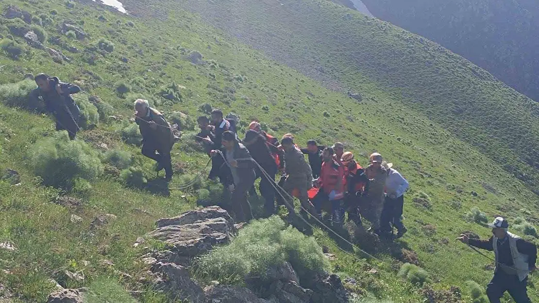 Van'da ot toplarken kayalıklardan düşen şahıs kurtarıldı