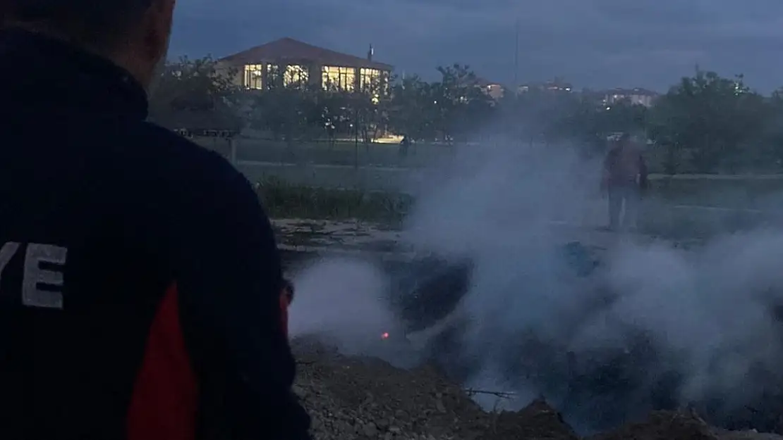Çöp yangına zamanında müdahale