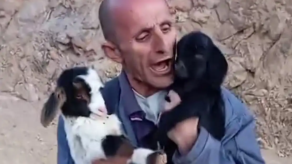Erzurumlu fenomen çobanın hayvan sevgisi iç ısıtıyor