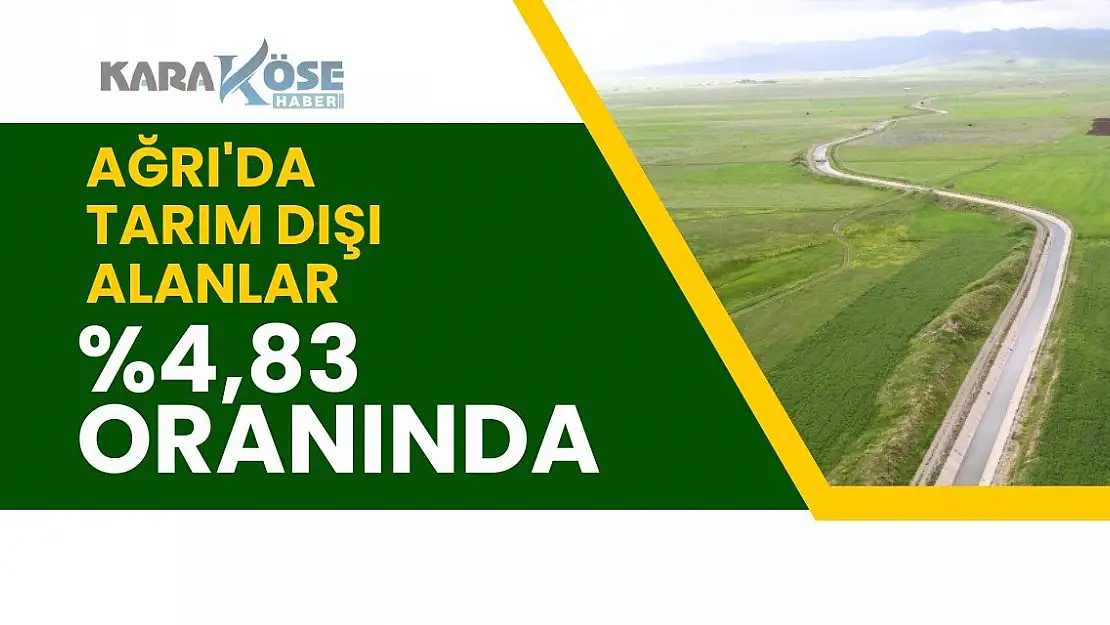 Ağrı'da Tarım Dışı Alanlar %4,83 Oranında