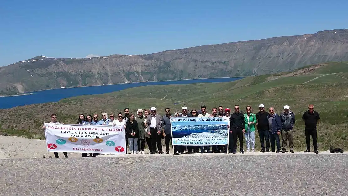 Nemrut kraterinde Obezite Günü yürüyüşü