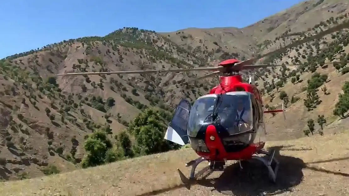 Diyarbakır'da attan düşen şahıs ambulans helikopterle hastaneye yetiştirildi