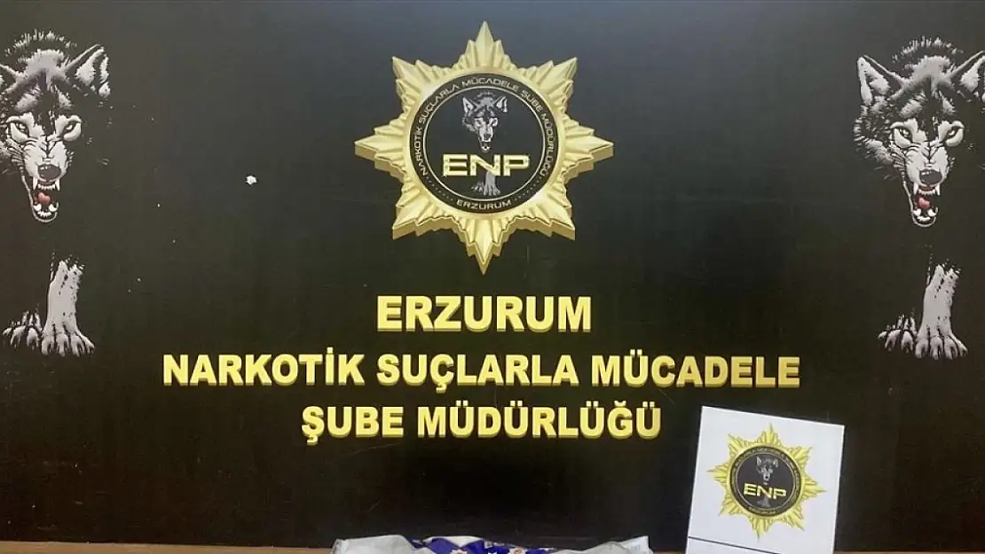 Erzurum'da şehirler arası otobüste uyuşturucu ele geçirildi