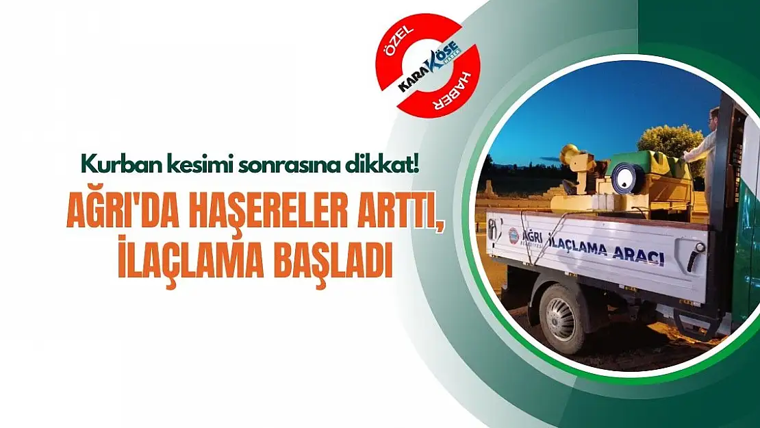 Ağrı'da haşereler arttı, ilaçlama başladı