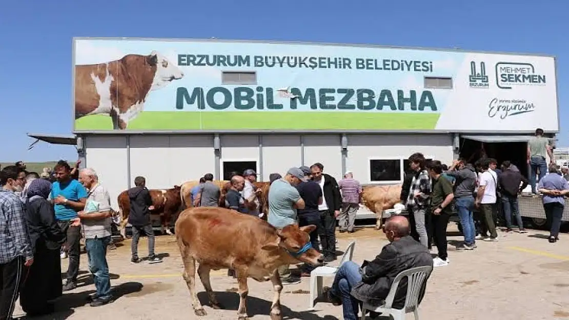 Erzurum'da mobil mezbahalarda yoğunluk