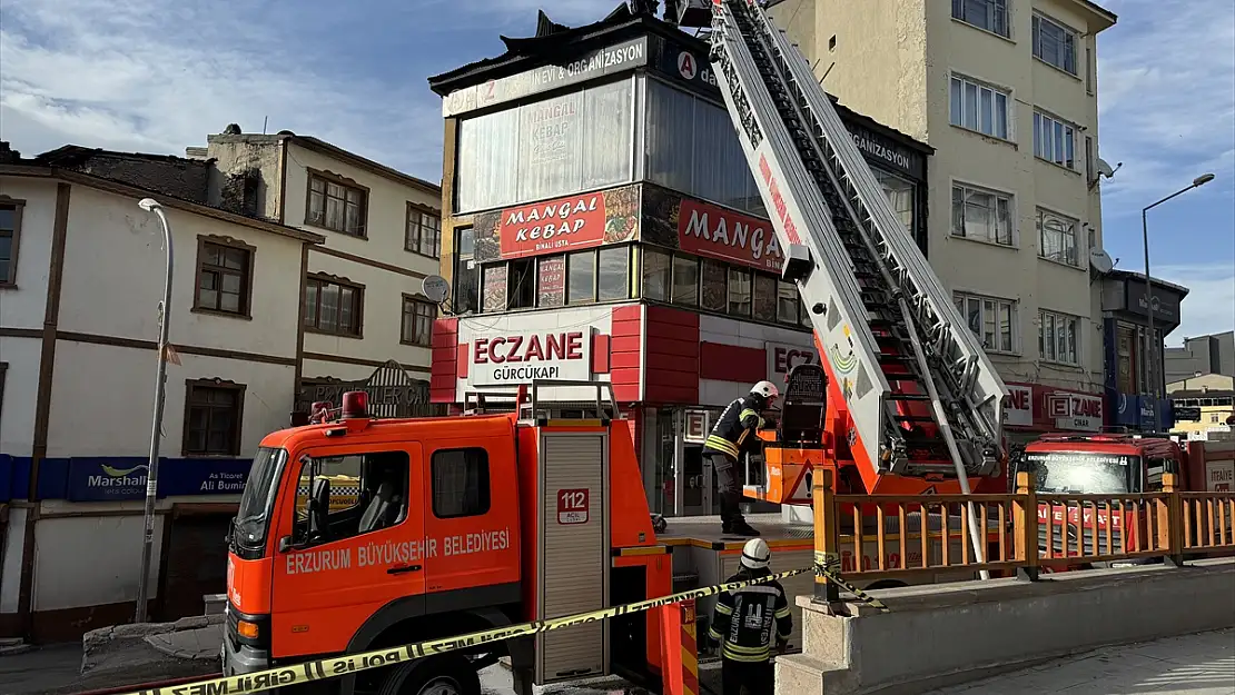 Erzurum'da restoranda yangın çıktı
