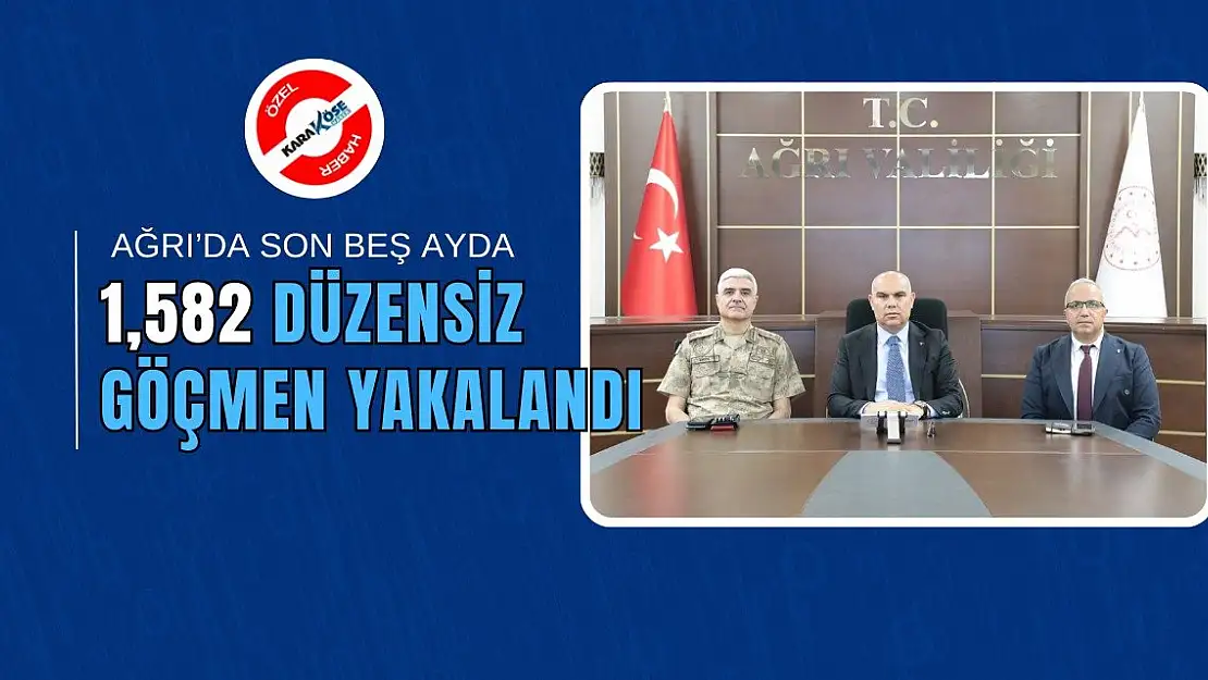 Ağrı'da son beş ayda 1,582 düzensiz göçmen yakalandı