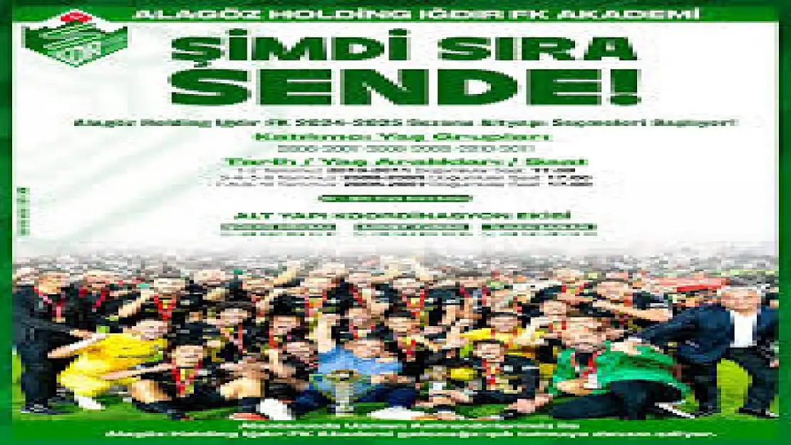 Iğdır FK'nin altyapı seçmeleri 1-10 Temmuz'da yapılacak