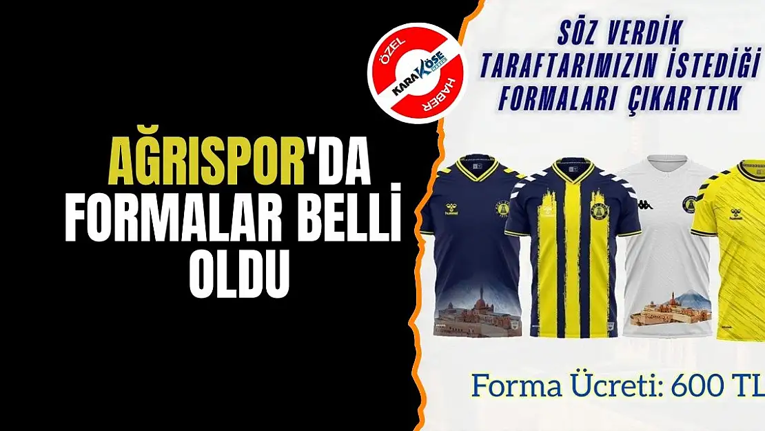 Ağrıspor'un bu sezon giyeceği formalar belli oldu