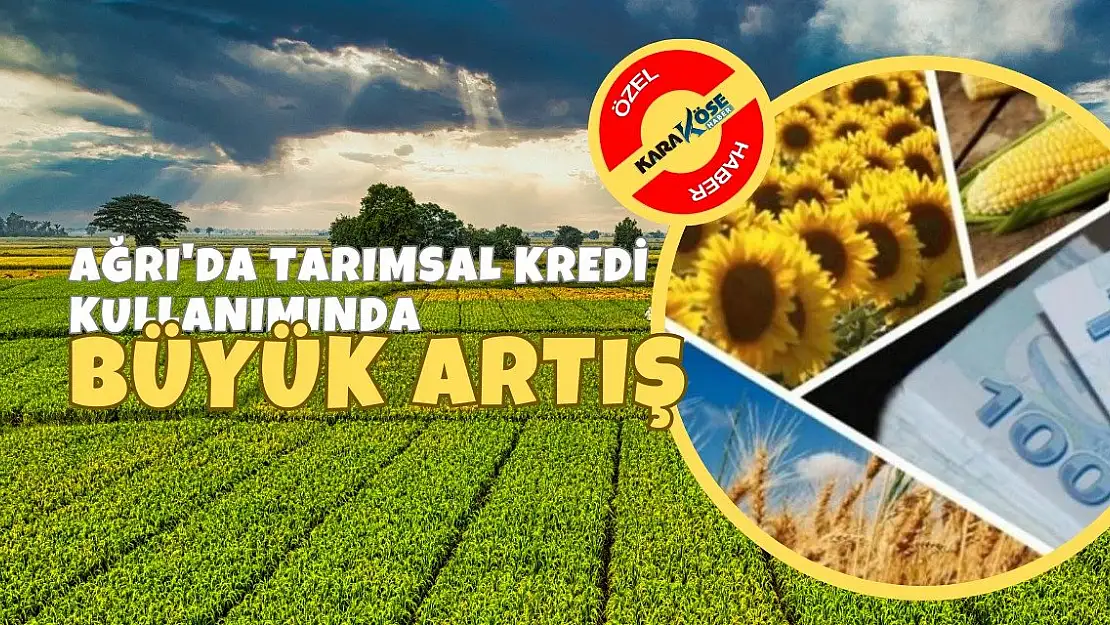 Ağrı'da Tarımsal Kredi Kullanımında Büyük Artış