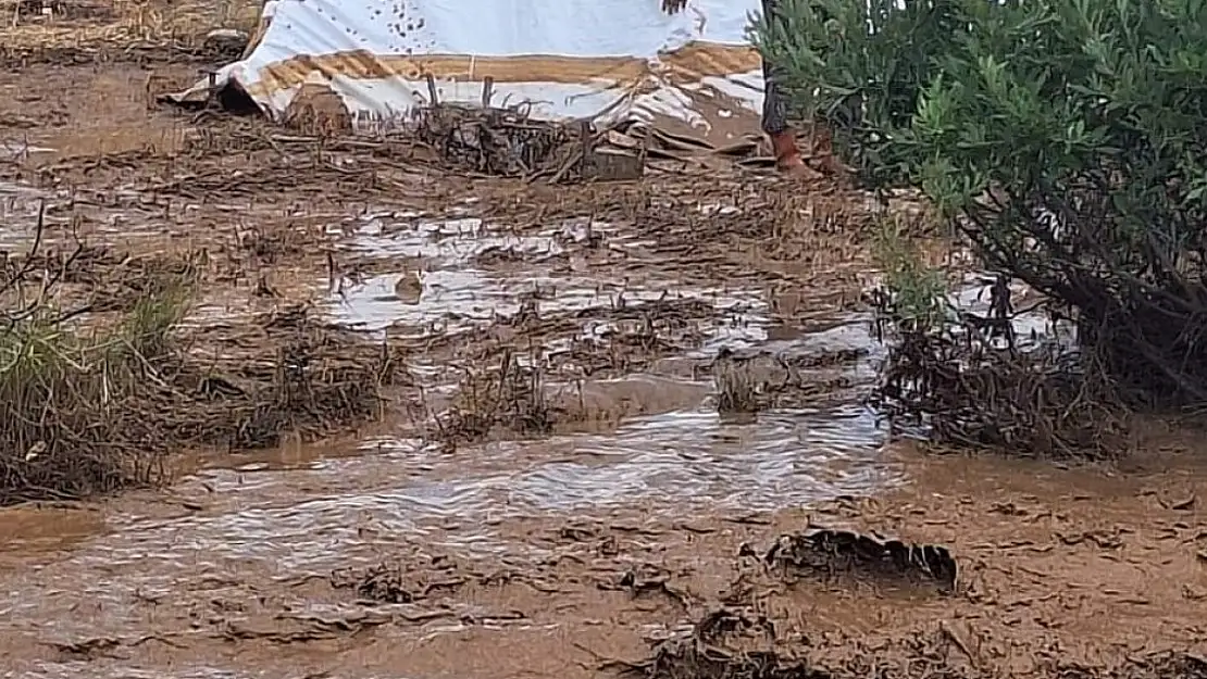 Tunceli'de sağanak nedeni ile yaylacıların çadırlarını su bastı