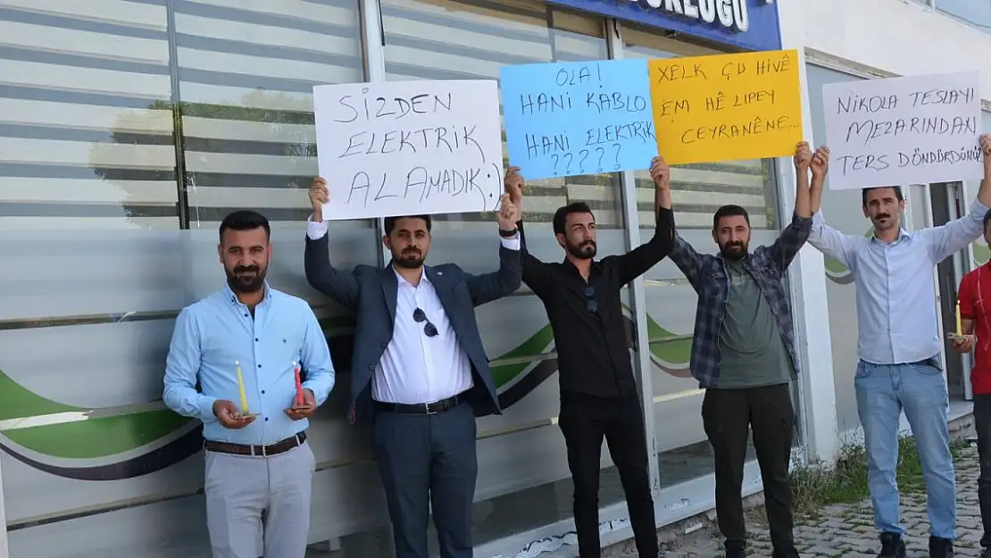 Patnos'ta Aras Edaş'a karşı protesto