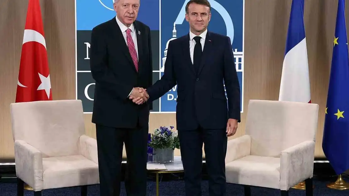 Cumhurbaşkanı Erdoğan, Fransa Cumhurbaşkanı Macron ile görüştü