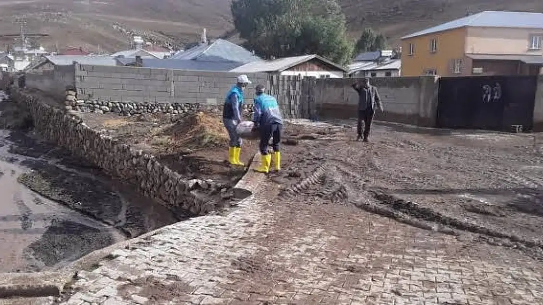 Çaldıran'da sağanak taşkına yol açtı