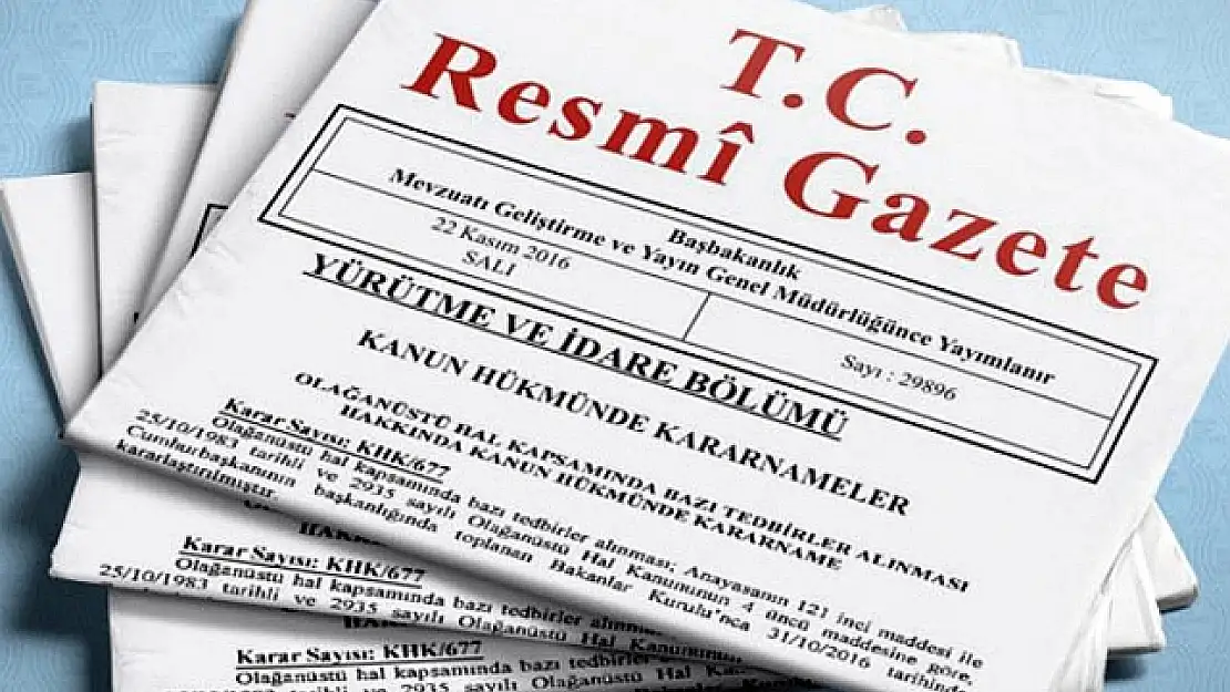 Atama kararları Resmi Gazete'de