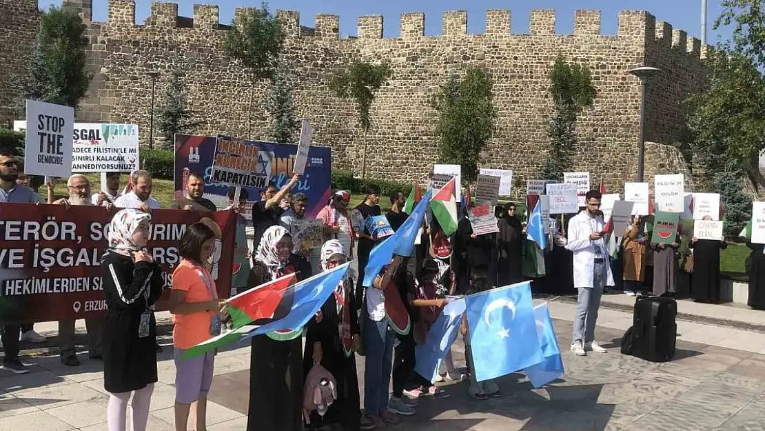 Erzurum'da alkışlı protesto