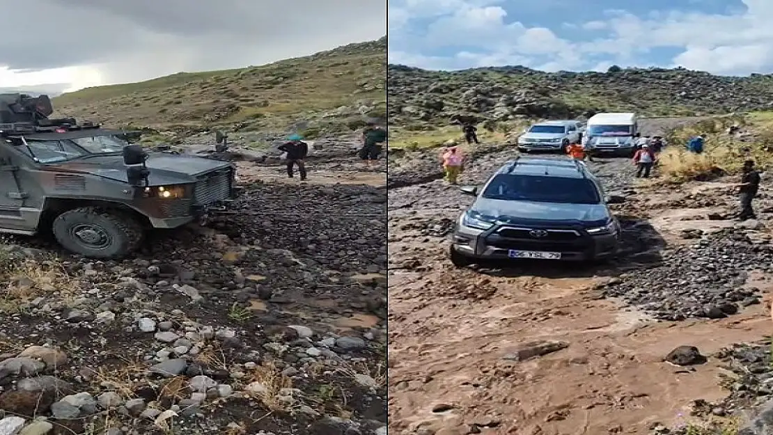 Dağcılar ve Köy Halkının imdadına askerler yetişti