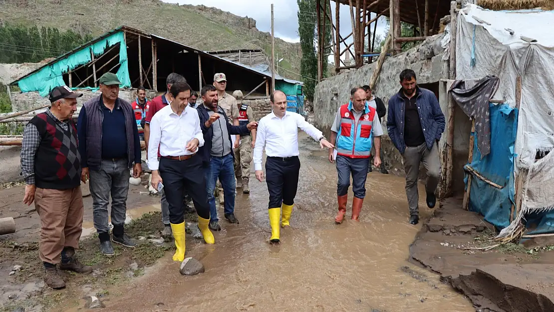 Erzurum'da yine sel: Birçok yer zarar gördü