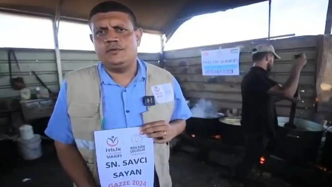 Savcı Sayan'dan, Gazze'ye sıcak yemek yardımı