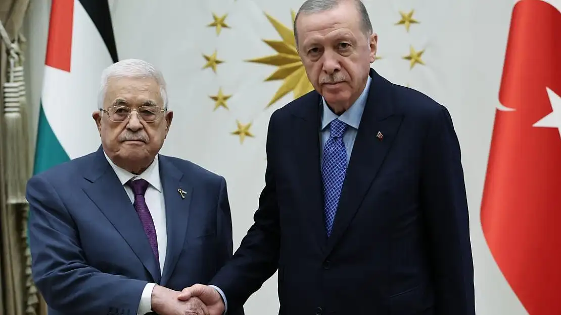 Cumhurbaşkanı Erdoğan Filistin Devlet Başkanı Abbas ile Meclis'te bir araya geldi