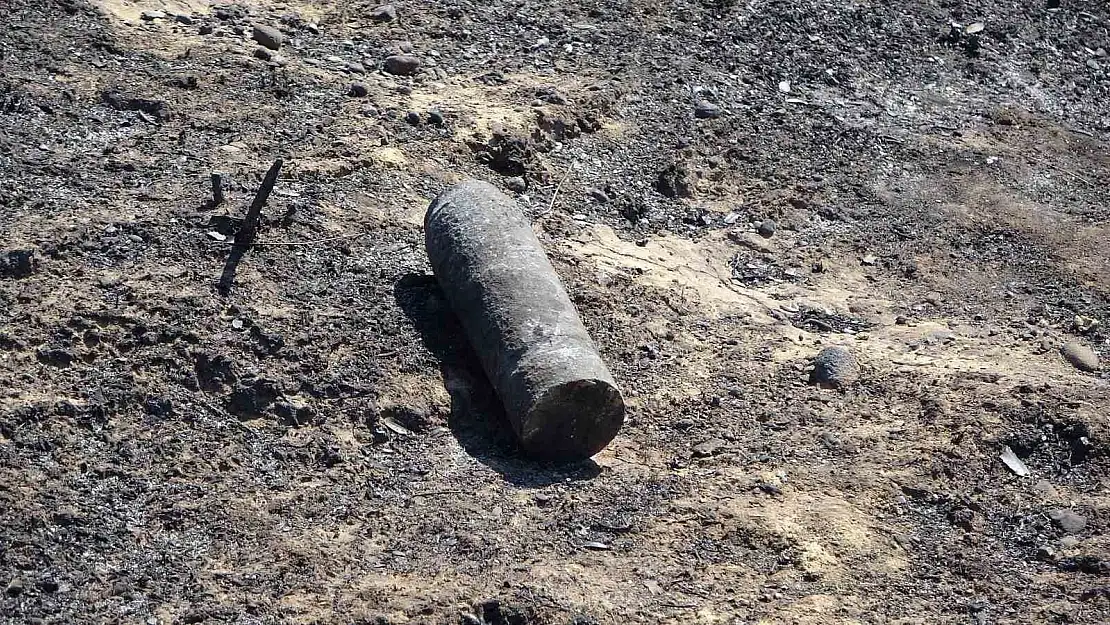 Orman yangını sonrası Çanakkale Savaşları'ndan kalma top mermisi ortaya çıktı