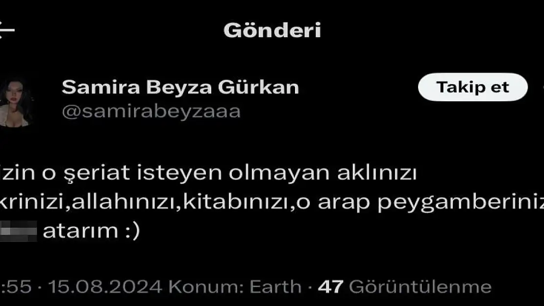 Dini değerlere hakaret eden genç kadın tutuklandı