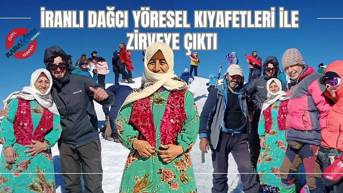 İranlı Dağcı Yöresel Kıyafetleri İle Zirveye Çıktı